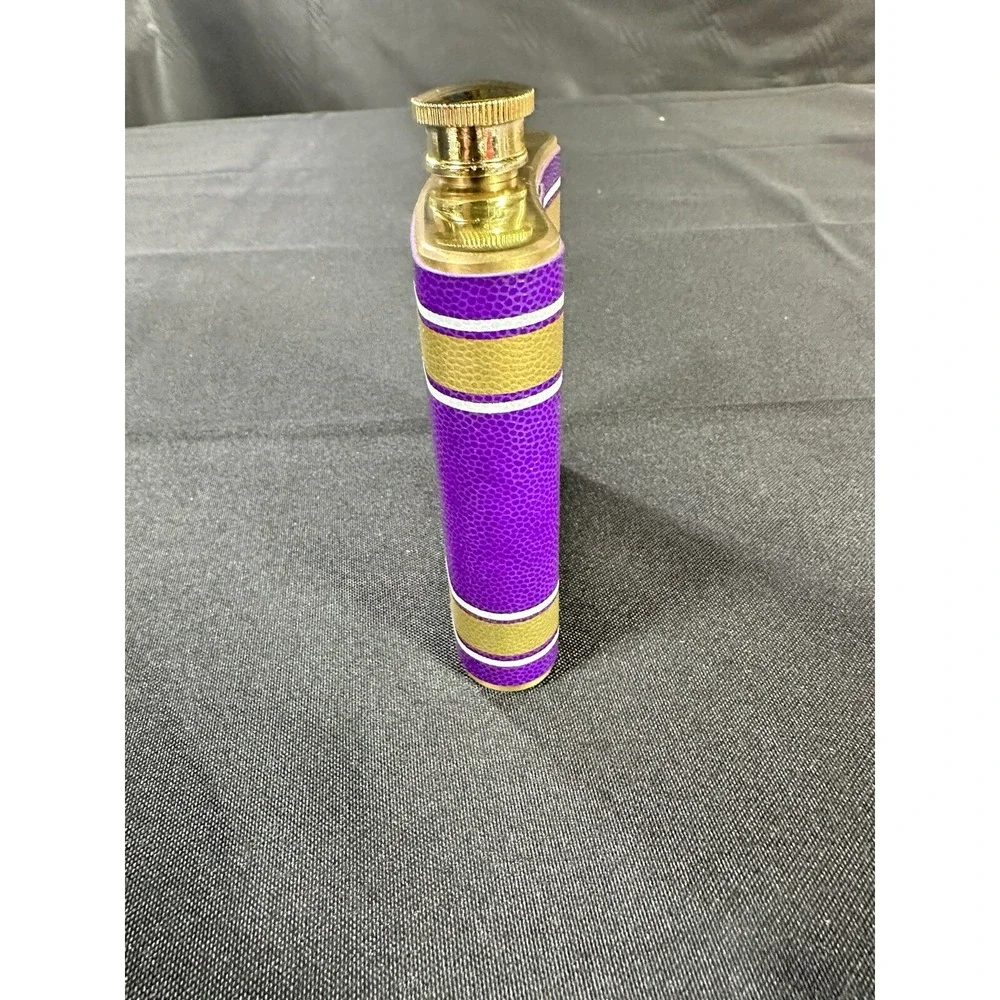 Crown Royal Flask Purple & Gold Collectors 6oz Stainless Steel Casual Business